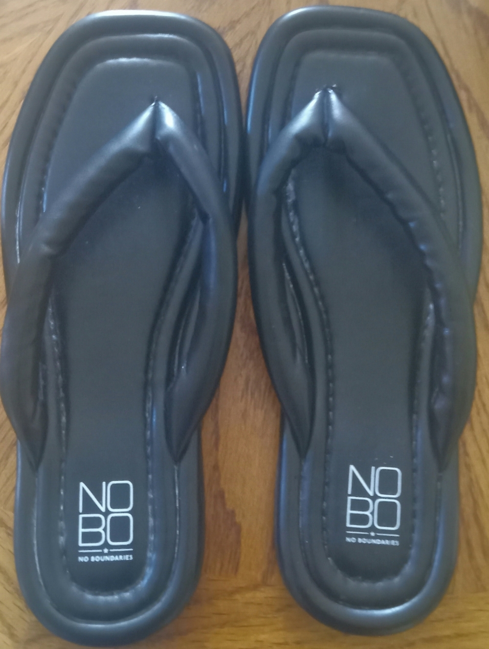 NOBO NO BOUNDARIES BLACK SLIDES/FLIP FLOPS SIZE 9